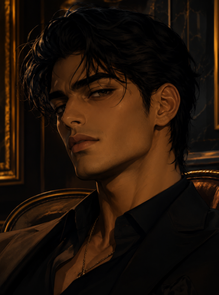 Fictional AI boyfriend character on SpicyChat